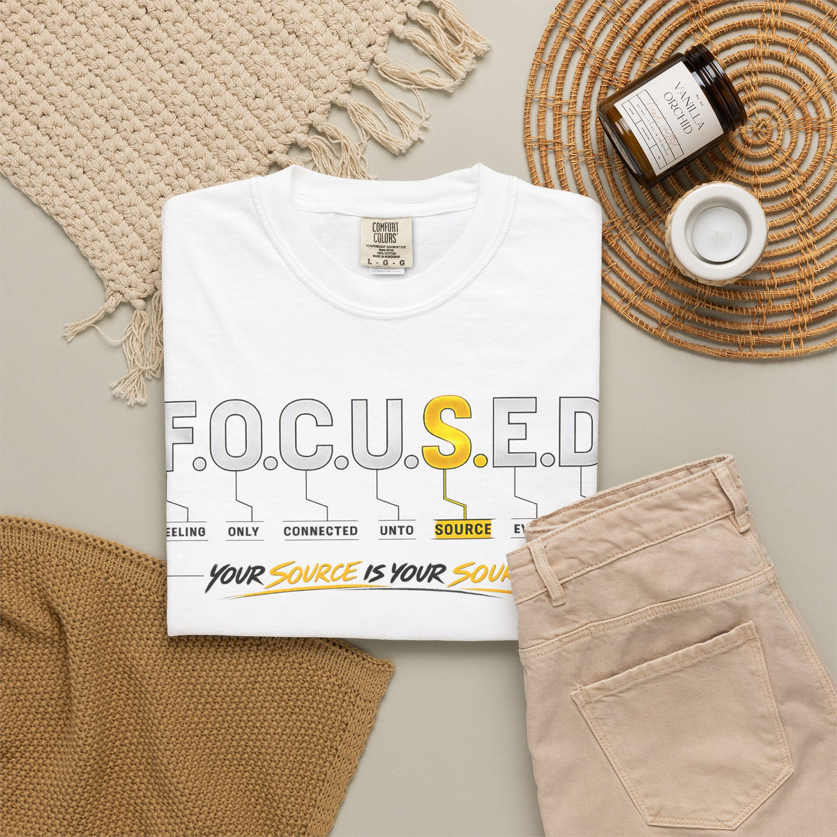 F.O.C.U.S.E.D. Signature “Your Source” Garment-Dyed Tee